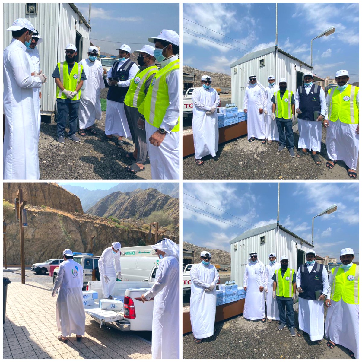 nafa4yd's tweet photo. تقديراً لجهود #أبطال_الصحة و #رجال_الأمن  ومساهمة من المركز الاجتماعي بالمدرقة وبإشراف مباشر من رئيس المركز أ. يحيى إبراهيم، #فريق_نفع_التطوعي يقوم بتوزيع سقيا الماء على نقاط الفرز الصحية على مداخل المحافظة وذلك استشعاراً للمسؤولية وتقديراً لجهودهم في مواجهة فيروس #كورونا. https://t.co/xhs6Ko3Doj
