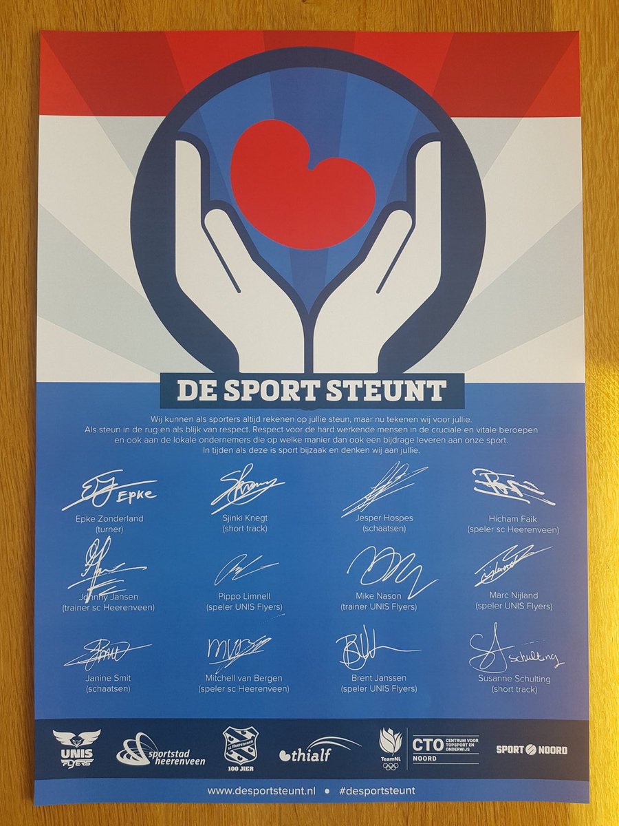 HoekstraSports's tweet photo. Mooi gebaar van de sport en sporters! https://t.co/v0CTpfCHF9