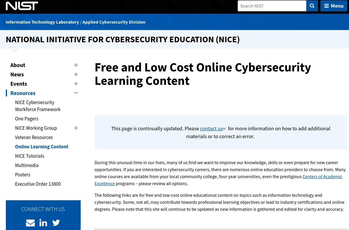 kumarcreates's tweet image. #Free and Low Cost Online #Cybersecurity Learning Content. Compiled by @NIST 

Link: nist.gov/itl/applied-cy…

#security #hacking #hack #bugbounty #infosec #girlswhocode #linux #ethicalhacking #learning #coding #programming #JS #Covid_19 #COVIDー19 #coronavirus #corona #ciso #cio
