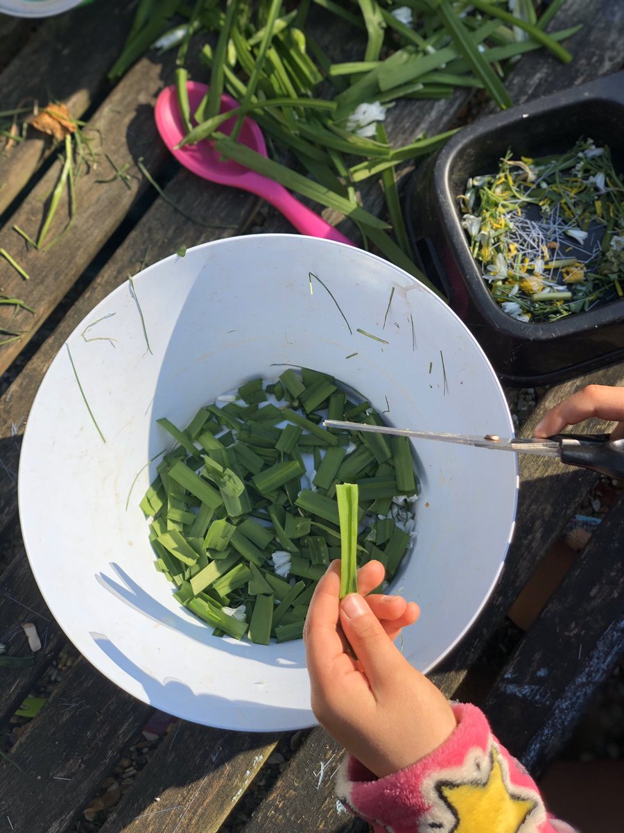 DonnaAshlee1's tweet photo. Why not make ‘soup’ in the garden today. Lots of motor skills happening plus cookery skills to talk about. What else could you make? #outdooractivities #outdoorlearning #outdoorplay #homeschool #garden #farmersdaughter #easyactivities #play https://t.co/e3crRhzRUX