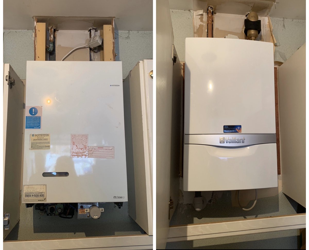 JDA_Solution's tweet photo. Temp repair to install - Fitting an excellent Vaillant EcoTec Plus 18kw open vented with 10 years warranty - Along with some greatly appreciated feedback @vaillantuk @DonJonGraham @PipeSnug @ConexBanninger #advace @Trustpilot https://t.co/H1XqUtgPHr