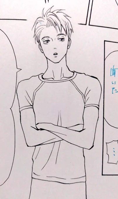 本日113話(33-2)更新でした!
西野さんは男性の身体のラインを描けてまた楽しいです。しかし厚みとか色々難しい…でも楽しい?
アスリートとか大変美しいし、そんな腕を描いてみたいなぁ。なんか腕好きですね。 