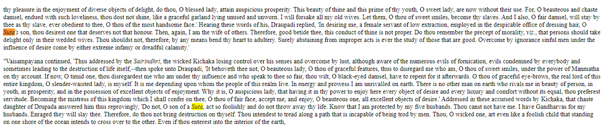 Myth: Suta were of lower caste and could not hold royal stations.Truth: Already covered but here is some more proof.1. Anga King Vijaya was a suta2. Sudeshna-queen of Matsya was a suta as well a Kichaka-commander of armies