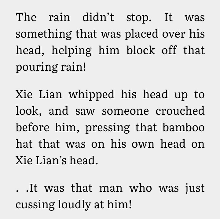 I am all covered with tears and snot at this point. It is always 1 person needed to save the disaster. And save Xie Lian I am sobbinh
