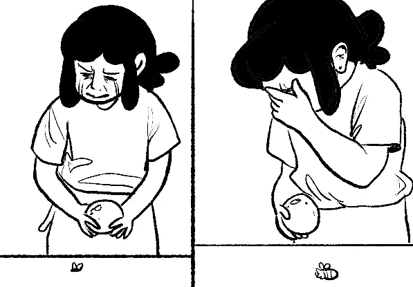 quand t'as accidentellement à moitié tué une abeille et que t'es obligé d'abréger ses souffrances en l'éclatant sous une pierre 