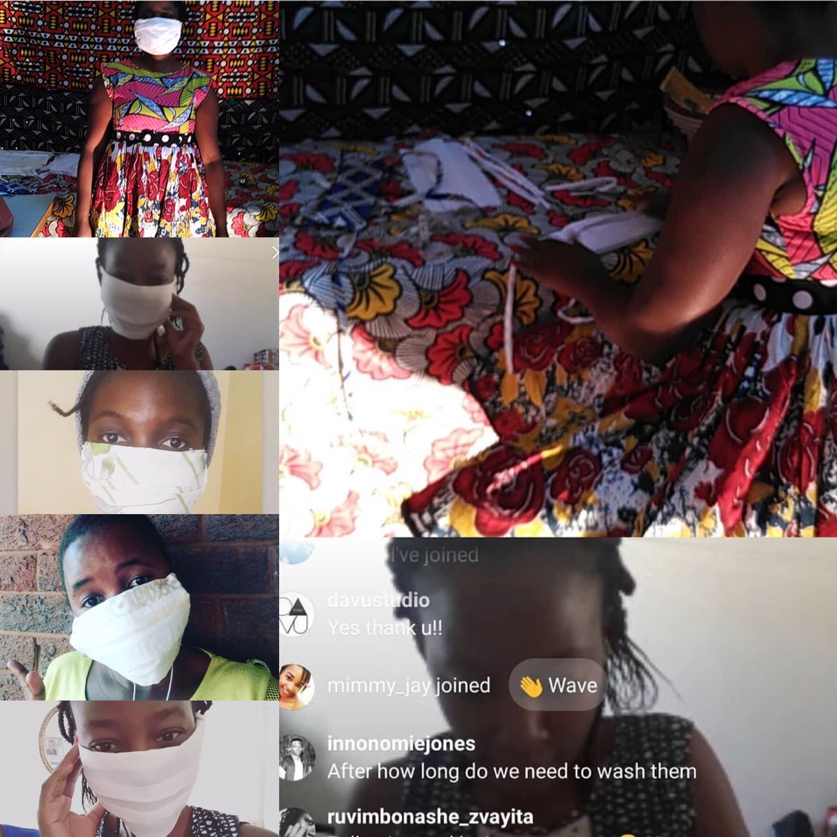 ChenesaiAfrica's tweet photo. Well done @IgniteYouthOrg happy to see your results from the tutorial

Thanks for joining the tutorial #nonsurgicalmask by popular demand we will produce a tutorial and share it on our YouTUBE channel 'ChenesaiTalks' . 

#covid19 #chenesaiafrica #masks4allZimbabweans https://t.co/zbGFvBRj1T