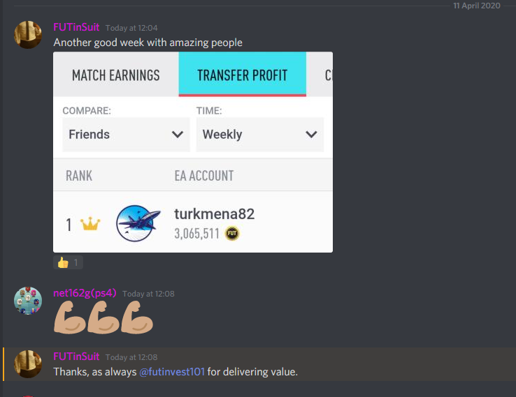 Futinvest101's tweet photo. Another great week on discord where we make legends from traders from all kind of backgrounds, budgets, and experience! π₯
We also offer #futalertbot, FREE @FUT_Alert Platinum subscription and Private FUT Alert Support to our platinum patrons.
Spots running out, fellas! π https://t.co/E4jyP5PQET