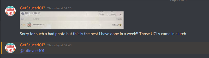 Futinvest101's tweet photo. Another great week on discord where we make legends from traders from all kind of backgrounds, budgets, and experience! π₯
We also offer #futalertbot, FREE @FUT_Alert Platinum subscription and Private FUT Alert Support to our platinum patrons.
Spots running out, fellas! π https://t.co/E4jyP5PQET
