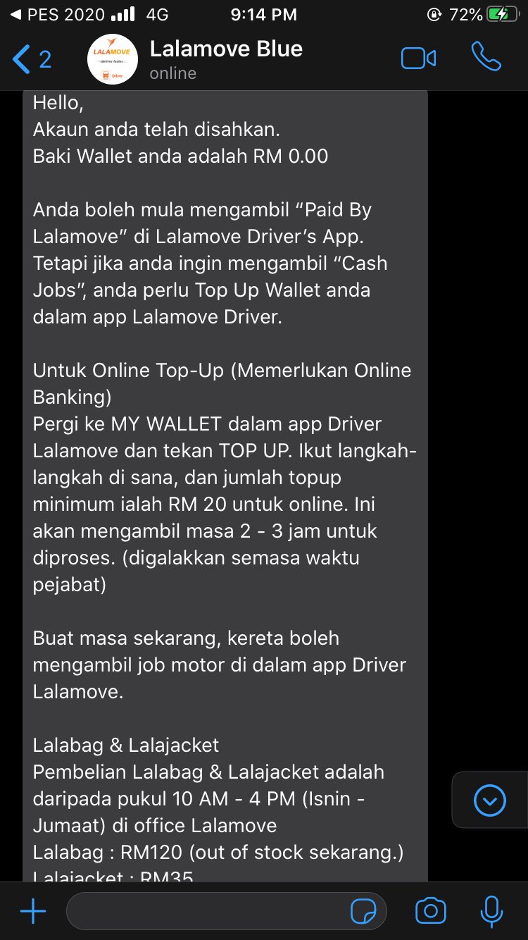 Pitt On Twitter Jaga Jaga Akaun Aku Dah Aktif Dah Boleh Buat Lalamove Pasni So Korang Kalau Ada Side Job Nak Hantar Parcel Besar Ke Makanan Ke Boleh Pm Aku Dadah Ketum