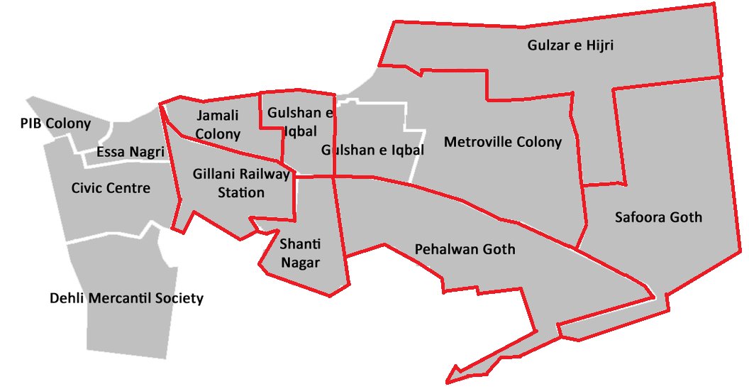 Essa Nagri Karachi Map Dark Knight 🇵🇰 On Twitter: "I Mapped Sealed Ucs Map; As You Can See, Most  Of Gulshan Town (2001 Map) Will Sealed From 12 Am. -Deputy Commissioner  Asks People To Come Back