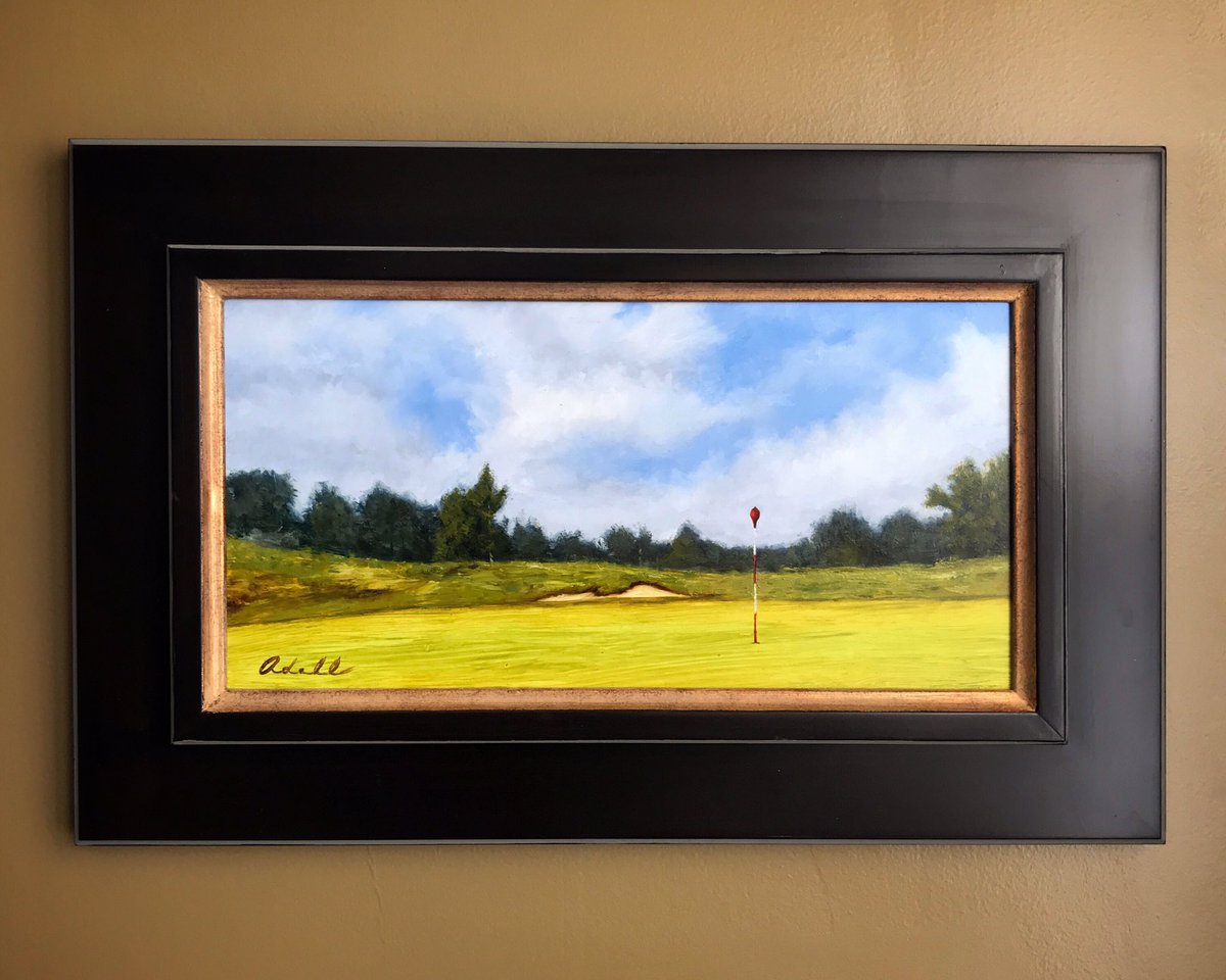 AlexanderAdell's tweet photo. Missing the action at #themasters this weekend, but here’s a painting of #meriongolfclub📍to hold us over.  Stay safe out there! https://t.co/1nZiMD5N7c