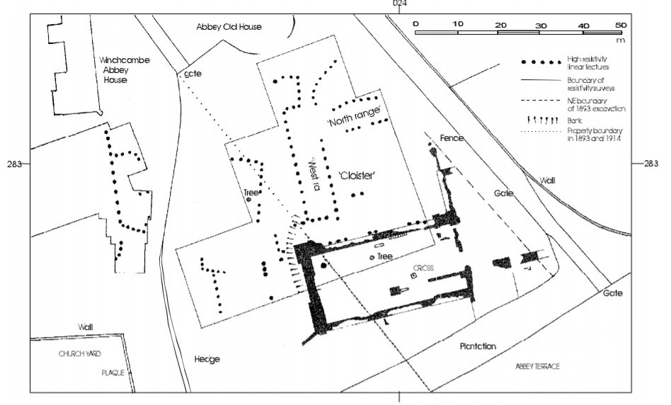 Winchcombe WAS a headache, partly because the Google aerial photography is the crappiest I've ever seen, but it goes to show you can't keep a good church down if you excavate hard enough (1893 excavations, 2006 geo phys).As far as I know, all the abbey precinct is private. bum
