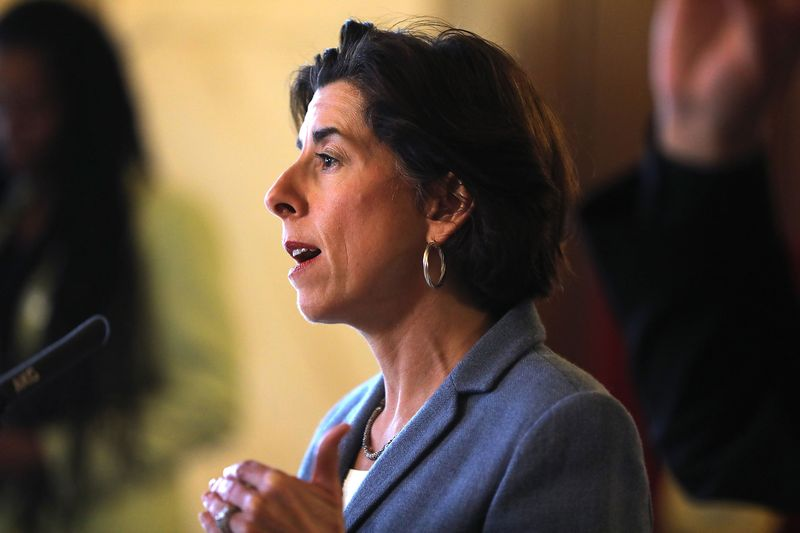 Gina Raimondo. Leftist Sanctuary Democrat Governor of Rhode Island, completely shuts down all business, locks down citizens while allowing homeless to road the streets, and sends police to check cars and homes.