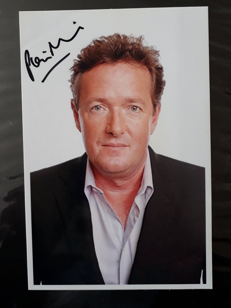 Newsreaders were consistently good at sending me things.  @maitlis sent a really fun reply while Piers Morgan's photo looked like it was taken at the local passport office.