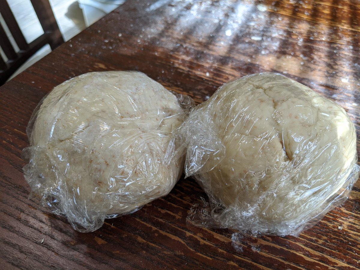 Step 6: Knead the dough for 5-10 minutes. Throw the dough ball down on the counter a couple times to get out any air bubbles.If you cut the dough in half, you shouldn't see air bubbles in there.Cover with plastic wrap and let the dough rest for 40-60 min.