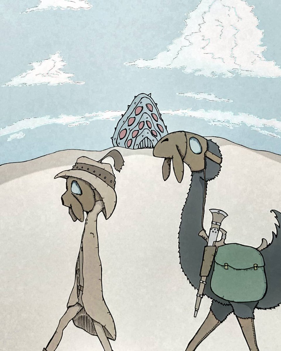 濃厚接触を恐れ距離を取りながら怒る王蟲 Illustration Art びしょまる けーすけ の漫画