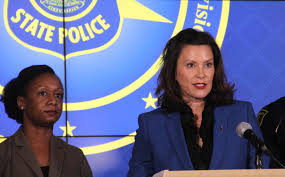 Gretchen Whitmer. Leftist Sanctuary Democrat Governor of Michigan, completely shuts down all business, locks down citizens and threatens arrest for visiting a relative, and allows homeless to continue to roams the streets.