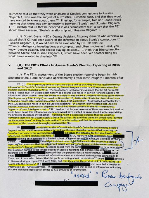 Now look again at the paragraph on this page above the footnotes where Stuart Evans says boy it sure would have been NICE to know that Steele was working for Deripaska also while we were using his info to get surveillance warrants.