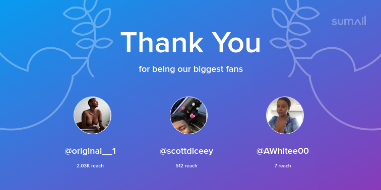 celebzzone's tweet photo. Our biggest fans this week: original__1, scottdiceey, AWhitee00. Thank you! via https://t.co/sfWvGfbklI https://t.co/HWlsIeoaUH