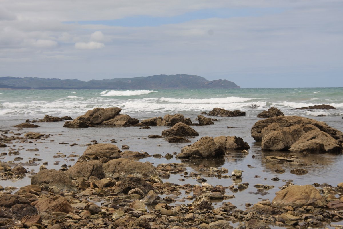 Some more rocks at the south end of Te Paerahi Beach.