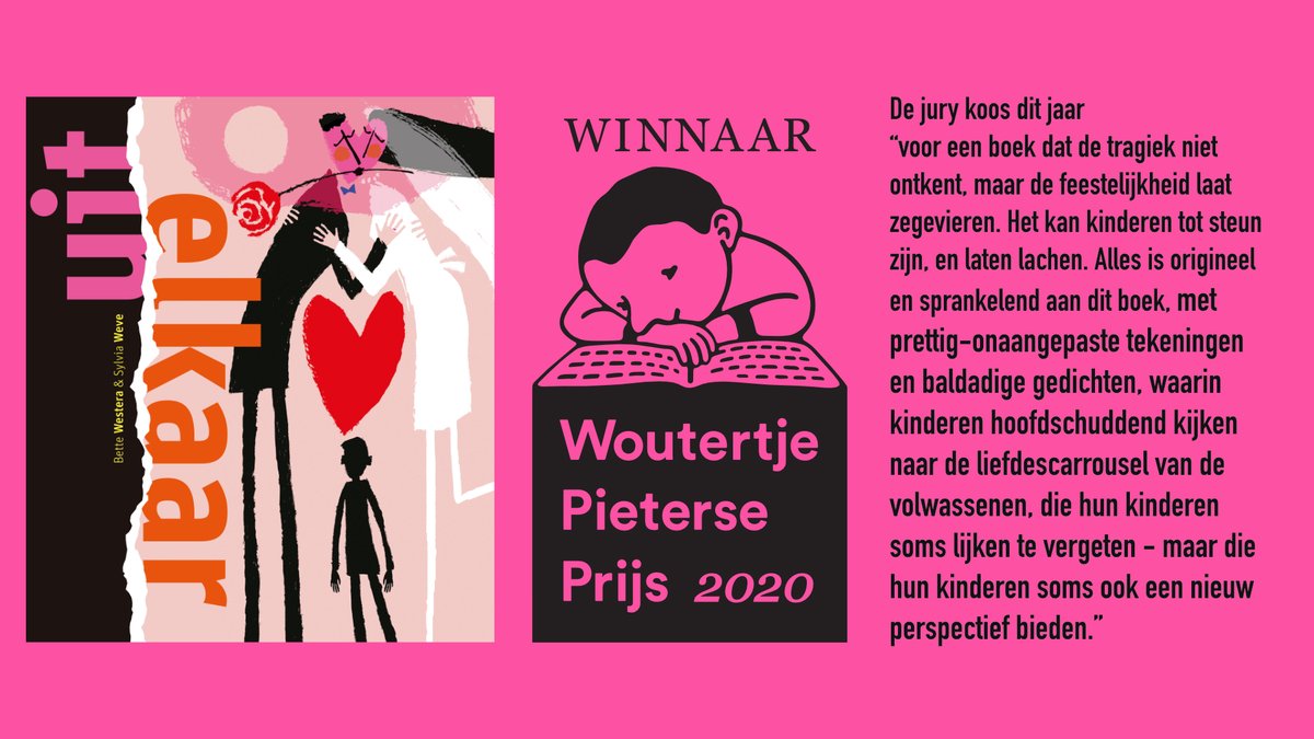 woutertjepprijs's tweet image. Gefeliciteerd Bette Westera en Sylvia Weve, met de bekroning van jullie prachtige boek Uit elkaar!  #WoutertjePietersePrijs2020 #juryquote @GottmerKinderbo