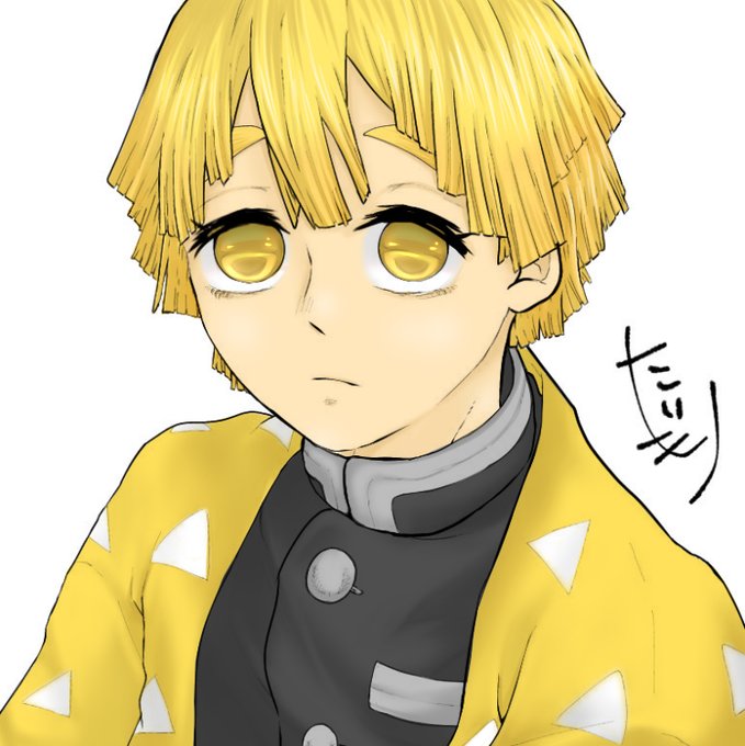 咲倉りみ🍼さんがTwitterに投稿した我妻善逸(鬼滅の刃)のイラスト。