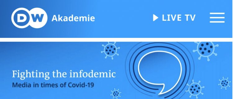 Vertrauenswürdige Informationen sind gerade jetzt wichtig. <a href="/dw_akademie/">DW Akademie</a> fördert mit lokalen Partnern Projekte, um über #COVID19 aufzuklären und Fake News zu entkräften. Das kann Leben retten. #CultureConnects <a href="/AA_Kultur/">#TeamAbteilung6</a> <a href="/Code4Africa/">Code for Africa</a> m.dw.com/de/dw-akademie…