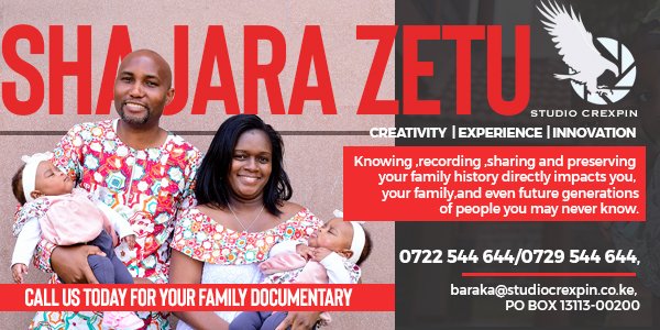 It may help you understand your current family dynamics and build or solidify a sense of family. #ShajaraZetu #WeAreTheFamilyHistorians  @kilonzombuviKE