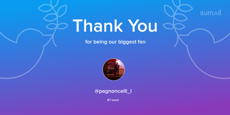 Our biggest fans this week: pagnoncelli_l. Thank you! via sumall.com/thankyou?utm_s…