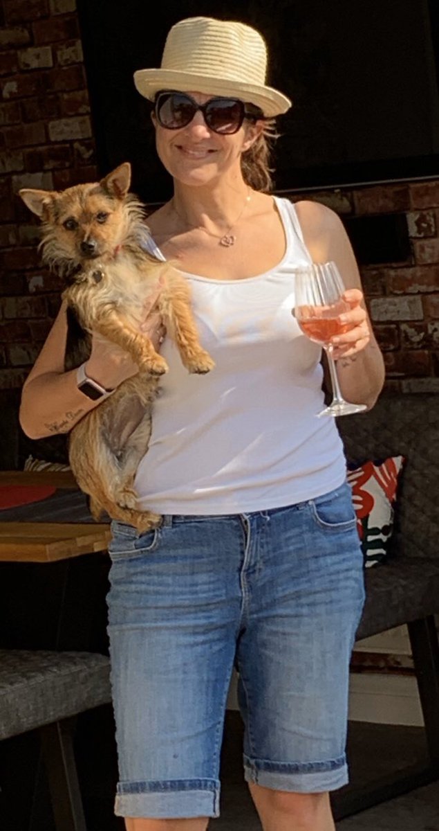 LouHedges's tweet photo. So yesterday while @RobHiden1 pressure washed all the garden furniture, the BBQ and both cars... I kept him watered with Heineken #heineken #heinebaby and had wine and entertained @LittleDotYorkie 👍😎😂😊😳 #needsmust #teamhteamwork #teamworkmakesthedreamwork #doggymummyduties https://t.co/O3SjtwRoZM
