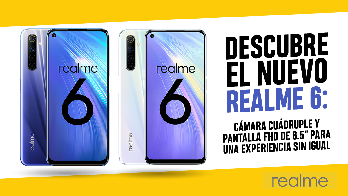 PC_Box's tweet image. Descubre el nuevo #Realme6 : ¡un movilazo a precio de escándalo!

🛒 bit.ly/3a2ooZI