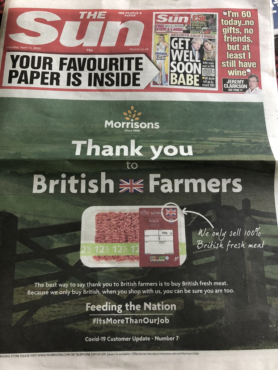 Huge thanks to <a href="/Morrisons/">Morrisons</a> for making my day #farm24 #BackBritishFarming 💚💚💚