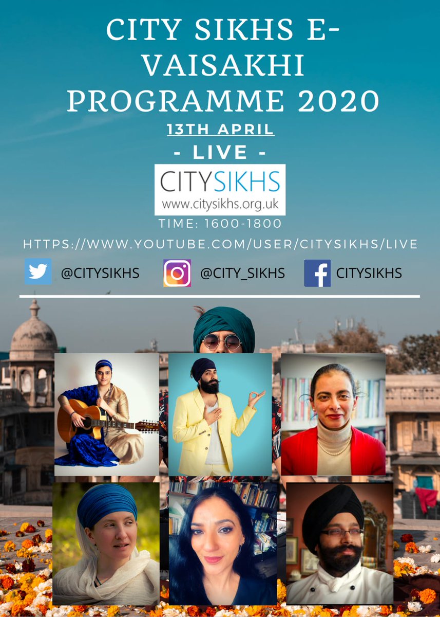 Vaisakhi will be very different this year. That's why the various online events are such a good idea to bring Sikhs and non-Sikhs together. I'm very proud to be involved in the <a href="/citysikhs/">City Sikhs</a> e-Vaisakhi event on Monday 13th April, 4pm-6pm. Tune in at youtube.com/user/citysikhs…