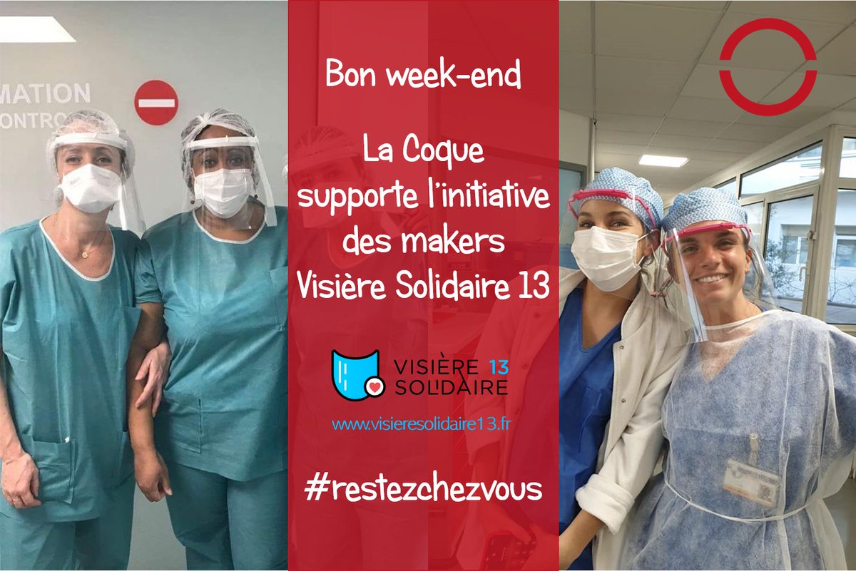 Bon week-end ! Focus ce we sur une initiative locale et solidaire, que nous soutenons, Visière Solidaire 13 visiseresolidaire13.fr qui fabrique des visières pour les soignants et les personnels en contact avec le public! Vous pouvez les aider par un don financier ou de matériel!