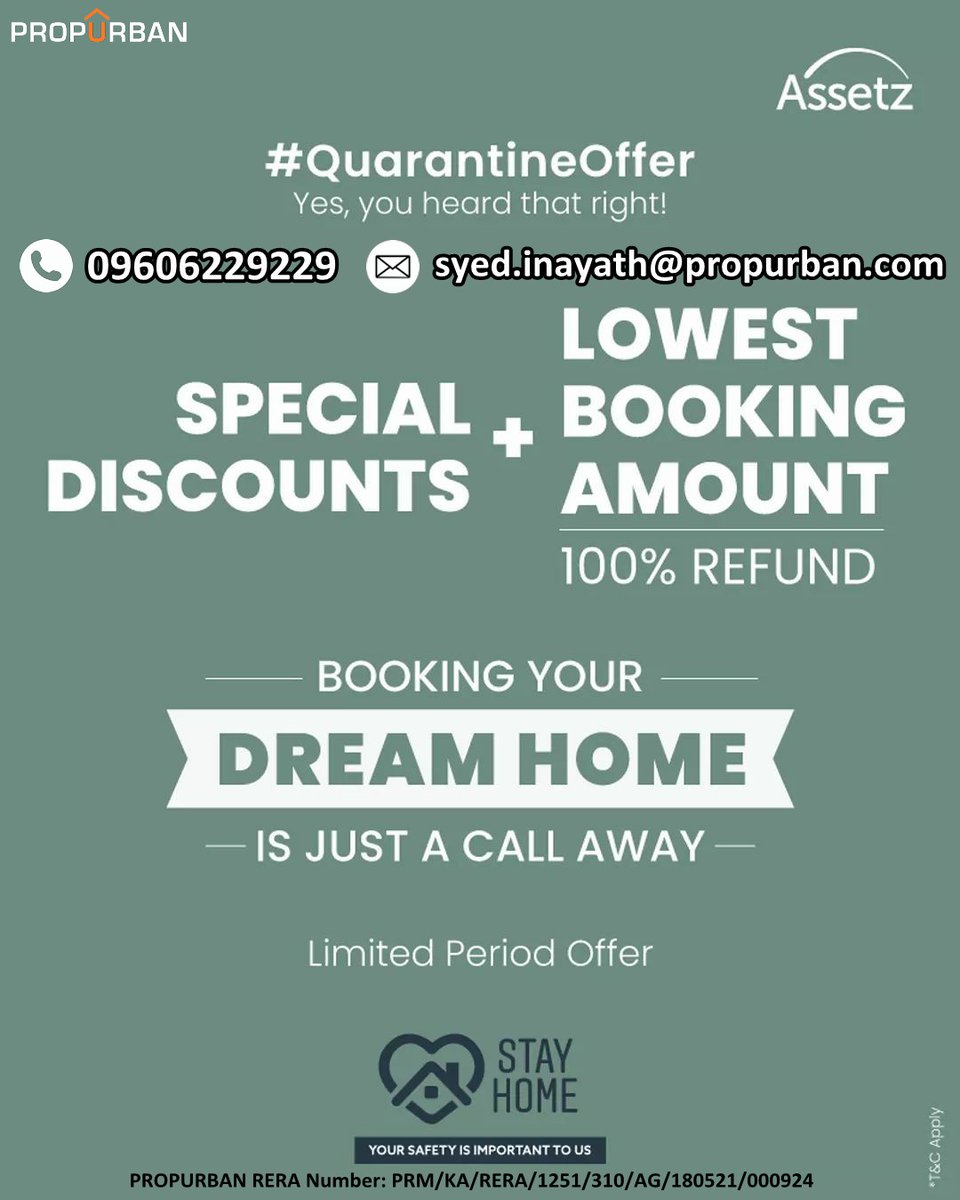 PropUrban's tweet photo. Book your dream home, get special discount + lowest booking amount. Limited period offer.
#homes #dreamhome https://t.co/NJ9NQveV4s