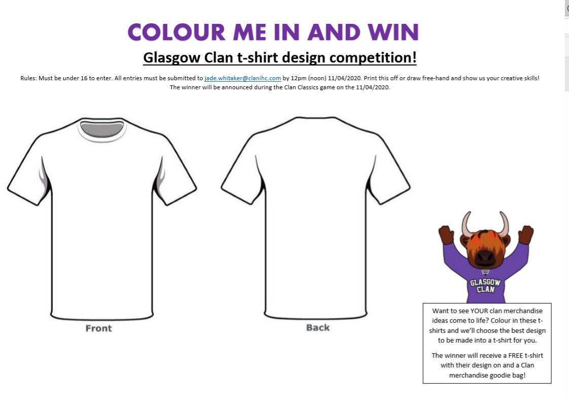 ClanIHC's tweet photo. 🚨 KID'S COMPETITION 🚨
Just one hour to go for our Kid's T-shirt design competition!
Check out the details here ➡️ https://t.co/vlIJn6FrxU
Need some inspiration? Visit the online store! 🔗 https://t.co/ESGhhAqEm0
#BleedPurple | #ClanMerch | #ColourInClan https://t.co/wb9bd7LoV0