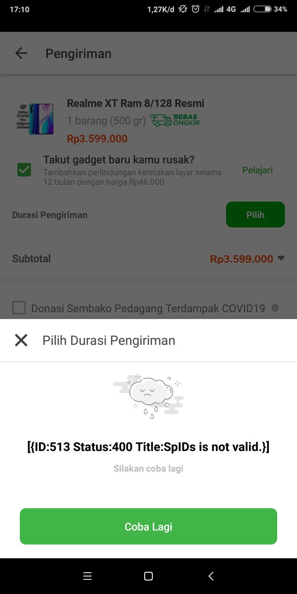 comeondude35's tweet photo. @TokopediaCare Hallo ini kenapa kini saat memilih kurir https://t.co/xWAdw11ahV
