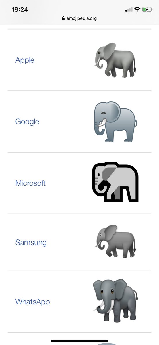 嘴 お太り様 Emojipediaという絵文字比較サイトをたまに使ってるけど機種やサイトによってかなり違いが出てて面白い 同じ象でもiphone Apple とandroid Google では全然雰囲気違うし T Co La7bja15jf T Co Rb2t0hhsb1