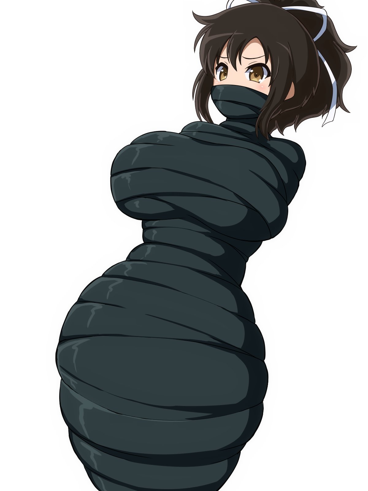 オクラ ぐるぐる巻きにされて太巻きみたいな飛鳥ちゃん オクラ ぐるぐる巻きにされて太巻きみたいな飛鳥ちゃん