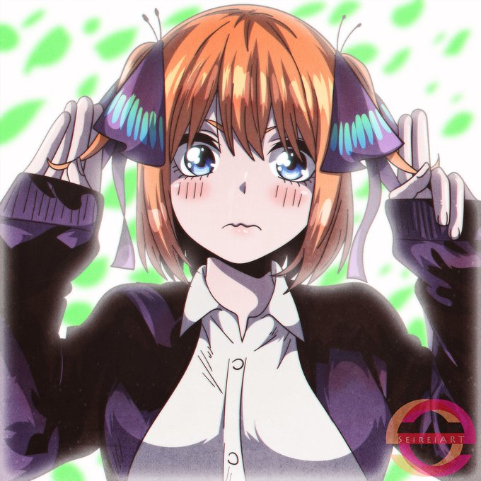 SeireiART 🇲🇦さんがTwitterに投稿した中野四葉(五等分の花嫁)のイラスト。