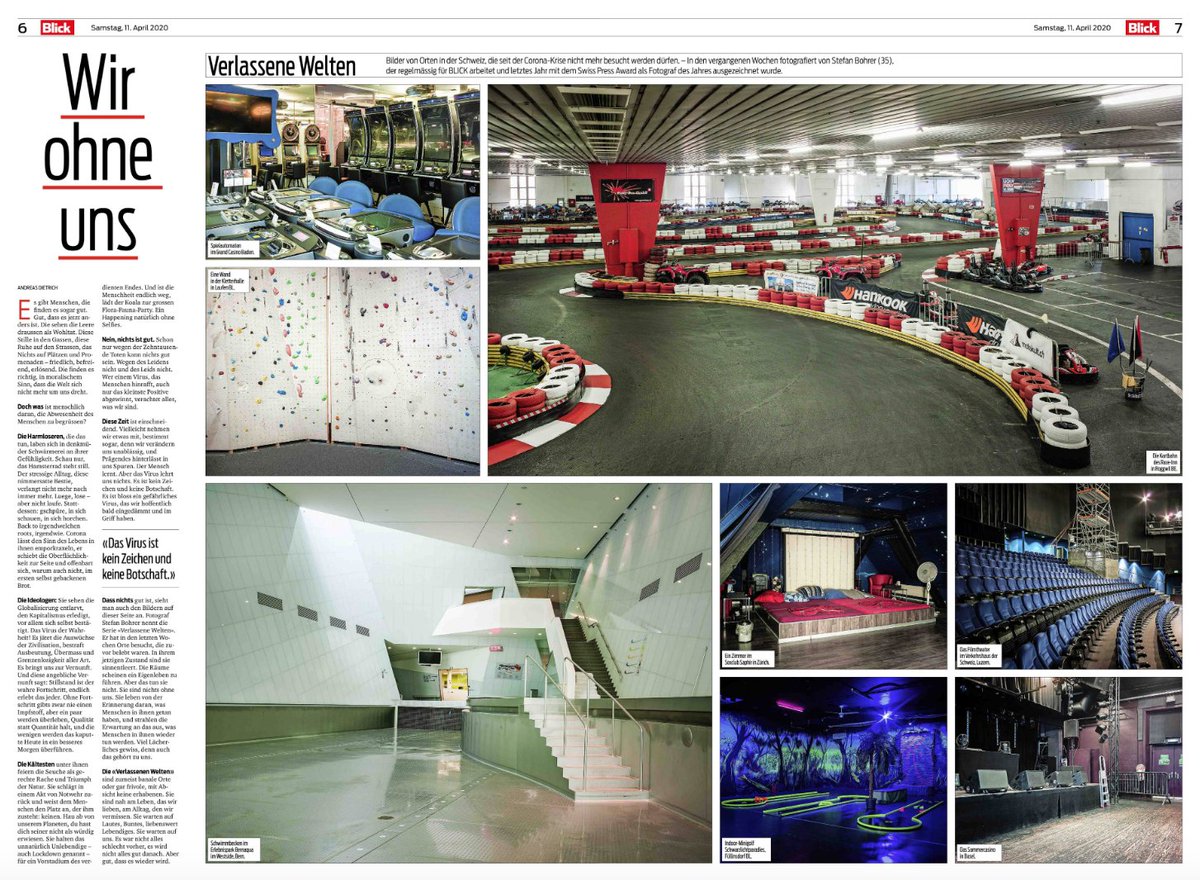 Was ist menschlich daran, die Abwesenheit des Menschen zu begrüssen? 
Doppelseite zur #Corona-Verklärung heute im <a href="/Blickch/">Blick </a> #Covid_19 #coronavirus blick.ch/meinung/kommen…