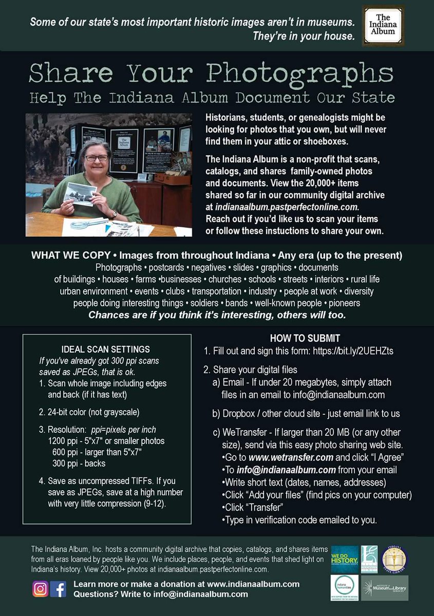 IndianaAlbum's tweet image. Do you have interesting Indiana photos hidden in your shoeboxes? Share your scans in Indiana's community digital archive! Host a "Scandemic" do-it-yourself scan-a-thon. facebook.com/media/set/?set…