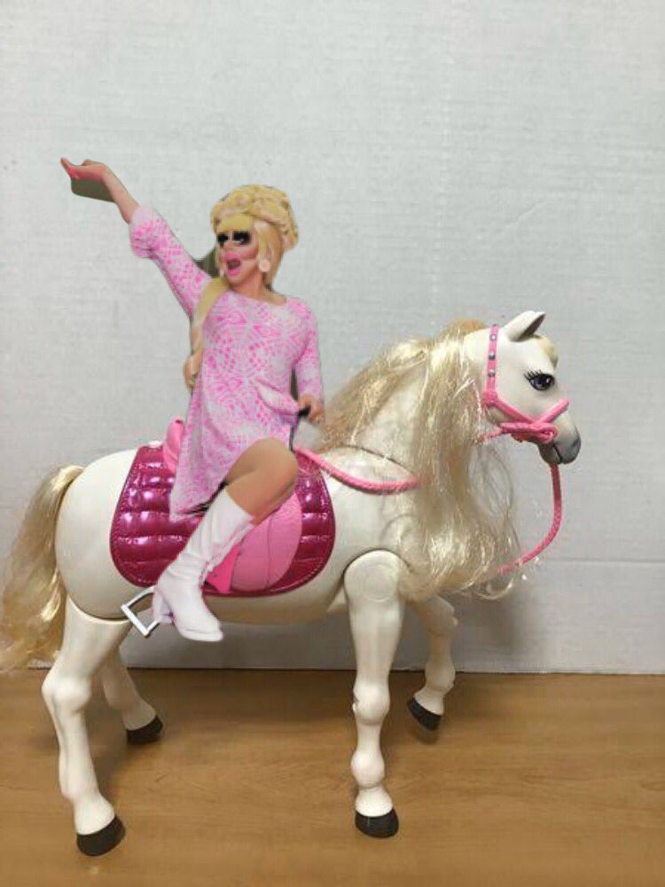 Barbie girl with Barbie horse