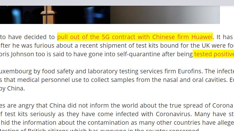 9/It led me to this site called Creative Destruction Media, apparently connected to  @LToddWood CD Media reports that they had from 'two sources close to the matter' that PM Boris Johnson was planning to cancel contract withs Huawei'. Not sure how this obscure, right wing news