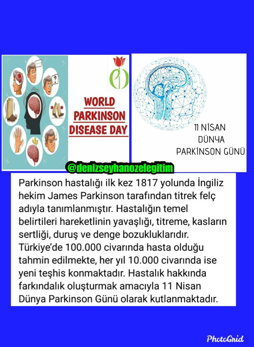 11 nisan dünya parkinson farkındalık günü & world parkinson disease day #denizseyhanozelegitim #parkinsonsdisease #worldparkinsonday