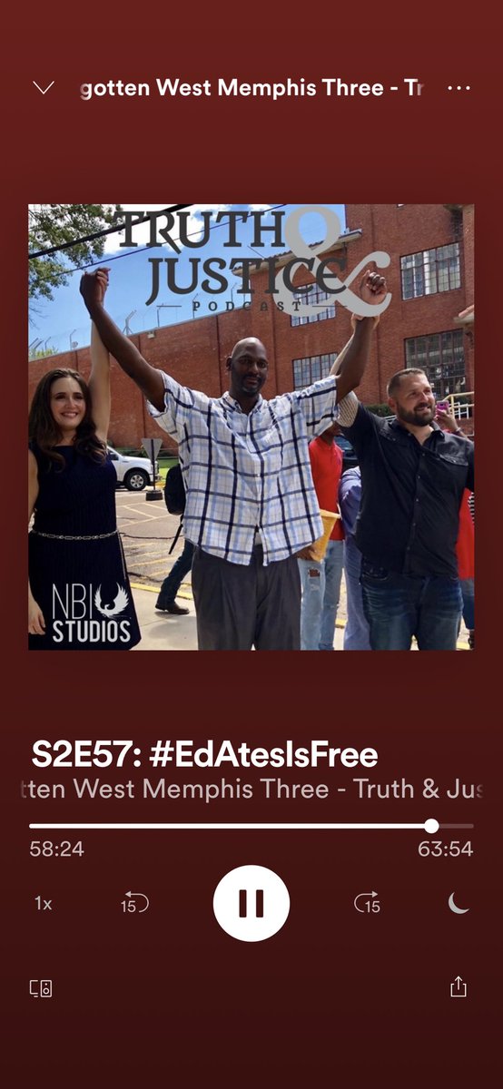 sswade27's tweet photo. @TruthJusticePod S2E57 - best podcast episode in podcast land EVER!! You waited years; I only waited months. Extremely emotional - belly laughs and tears of joy. My fav was hearing Bob giddy laughing with Ed. Well done guys - well done! 💙💙 #freeEdAtes #EdAtesIsFree https://t.co/w0wzeF4zgA