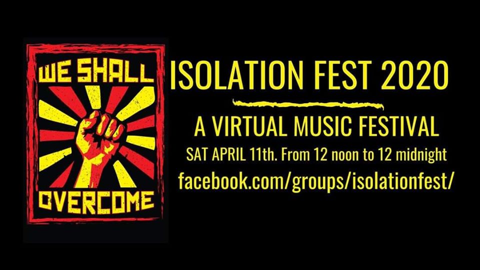 Incredible all day live festival happening *right now* all over the world, in our homes+gardens.  @WeShallWeekend ISOLATION FESTIVAL IS NOW!!1) JOIN THIS GROUP:  https://www.facebook.com/groups/isolationfest2) CLICK ANNOUNCEMENTS FOR ACTS ALL DAY!3) DONATE IN SOLIDARITY HERE:  https://www.gofundme.com/f/we-shall-overcome-2020