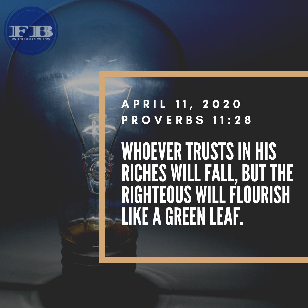fbstudents1682's tweet photo. Where is your trust? In yourself? In what you have? In others? Or in God? Only one of those delivers life and causes you to flourish. What might it look like for you to grow in your trust of the Lord? #TrustGod #WisdomForLife https://t.co/PteOLBgLEa