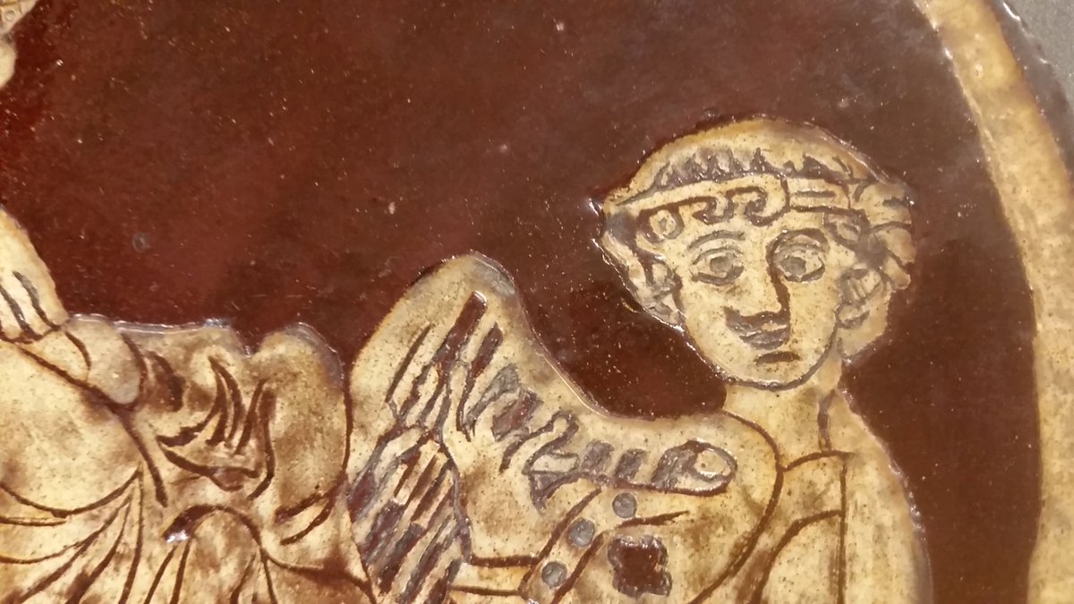 HLaehnemann's tweet photo. @AshmoleanMuseum @Dr_MaiMusie I'll try my best - even though it might need to be an ornament from the rim rather than the centre of my favourite Tristan tile from Chertsey Abbey #MindgrowingatHome https://t.co/vXBUktARrT