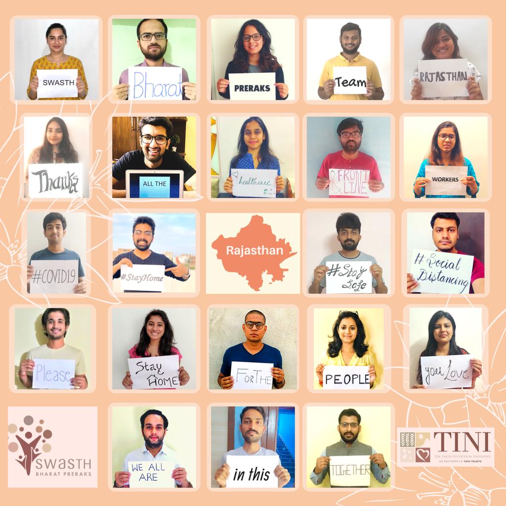 ChittorgarhSbp's tweet photo. The SBPs of Rajasthan thanks all the frontline and healthcare workers for their selfless efforts to save people of our country
#FightAgainstCOVID19
@DeptIcds @mamta_bhupesh @NNMRajasthan @MinistryWCD @tini_tatatrusts @tatatrusts @RNTata2000 @POSHAN_Official @smritiirani @SPreraks https://t.co/H7obmQUAmA